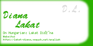 diana lakat business card